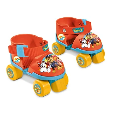 Abbildung von Mondo Toys Paw Patrol Rollschuhe, verstellbar von 22 bis 29 Komplettset mit transparenter Tasche, Ellenbogenschützer und Knieschoner 28312