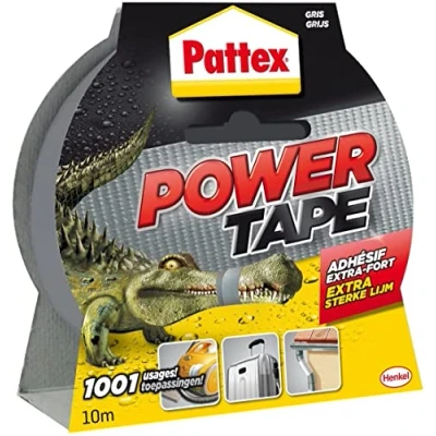 Abbildung von Pattex Gewebeband Power Tape, (B)50 mm x (L)10 m, grau