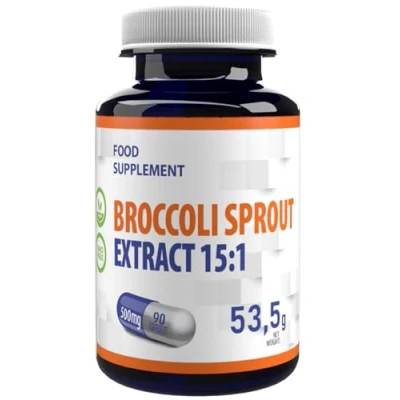 Abbildung von Brokkolisprossen Extrakt (Broccoli Sprout) 7500mg Äquivalent (500mg 15:1 Extrakt) 90 vegane Kapseln