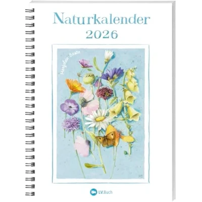 Abbildung von Naturkalender 2026: Terminplaner mit Spiralbindung und Wochenübersicht, liebevoll illustriert Naturbildern von Marjolein Bastin. Geschenkidee für Naturfreunde Gartenliebhaber!