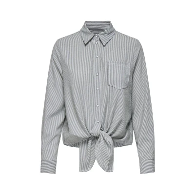 Abbildung von ONLY Onllecey Hemdbluse, Damen, Größe: XXS, Pine grove stripes:cloud dancer