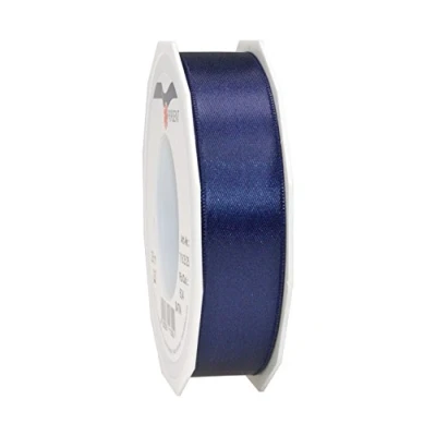 Abbildung von PRÄSENT C.E. Pattberg Satin dunkelblau, 25 m Satinband zum Einpacken von Geschenken, mm Breite, Geschenkband Dekorieren &amp; Basteln, Dekoband, Anlass