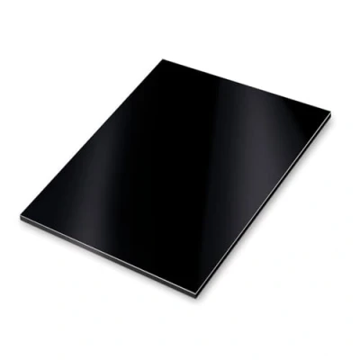Abbildung von Aluverbundplatte schwarz I 15 x 20 cm wetterfestes Aluminium Schild für Modellbau Messebau Beschilderung az140