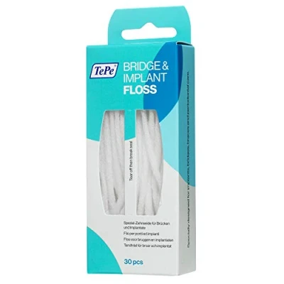Abbildung von TePe Bridge und Implant Floss, 1er Pack (1 x 30 Stück)