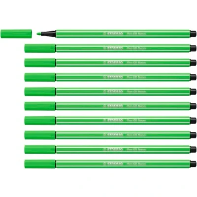 Abbildung von Premium Filzstift STABILO Pen 68 10er Pack neongrün