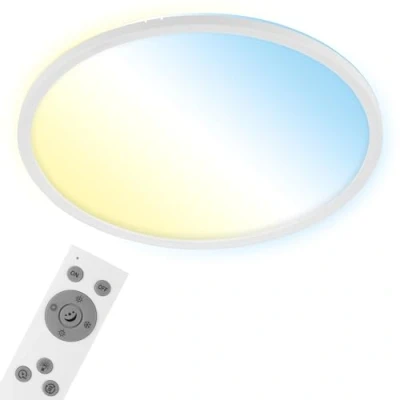 Abbildung von BRILONER LED Deckenlampe flach Smart Home, funktioniert mit Alexa, Fernbedienung, Lampe, Deckenleuchte, Wohnzimmerlampe, Panel, Schlafzimmerlampe, Flurlampe, 42x2,5 cm, Weiß