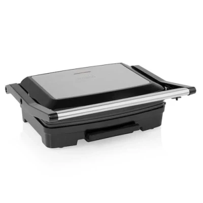 Abbildung von Princess 117501 Kontaktgrill Grillfläche 23 x 15 cm Antihaftbeschichtung herausnehmbare Fettauffangschale 750 W beweglicher Deckel
