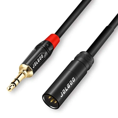 Abbildung von JOLGOO Mini XLR Stecker auf 3.5mm Stereo Audio Kabel, 3 pin 1/8&quot; TRS für BMPCC 4K Kamera Video Assist Sharp 8K, 2m