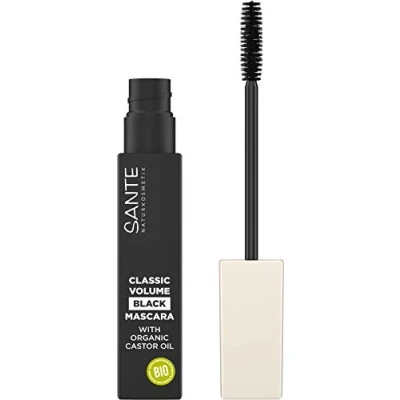 Abbildung von SANTE Naturkosmetik Classic Volume Mascara 01 black, Schwarze Wimperntusche für volles Volumen, Schwung und Definition, Mit natürlichen Wachsen Bio Rizinus Öl, Vegan, 8ml