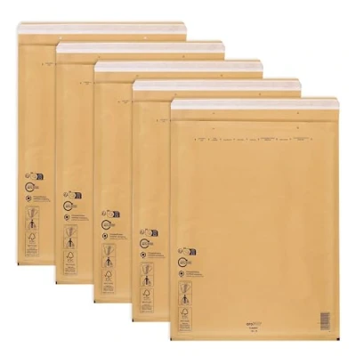 Abbildung von ÖKI Luftpolstertaschen Luftpolsterumschläge inkl. Haftklebestreifen, 5 Stück, A3 Luftpolster Taschen, Gepolsterte Briefumschläge,Versandtaschen, Braun