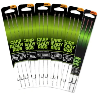 Abbildung von Fox Carp Ready Rigs Wide Gape 3 Karpfenvorfächer, Größe/Tragkraft:Gr.8 / 20lb