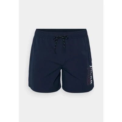 Abbildung von Jack &amp; Jones Jpstmaui Jjswim Double LOGO Badeshorts, Herren, Größe: XL, Navy