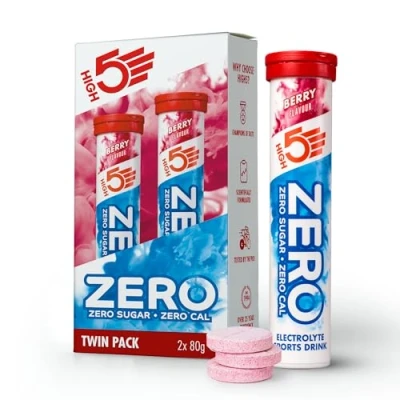 Abbildung von HIGH5 ZERO Elektrolyte Ohne Zucker Hydration Helper, Für Mehr Leistung und Wohlbefinden Potassium Calcium Magnesium Brausetabletten Beere, 40 Tabletten (2 x 20 Stück)