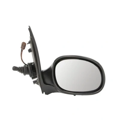 Abbildung von Außenspiegel Tyc 326 0015 rechts schwarz Einstellung: Seilzug, konvex, beheizbar, mit Temperatursensor PEUGEOT: 206 Hatchback, SW