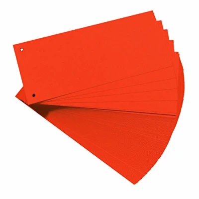 Abbildung von Brunnen 106604020 Trennstreifen (10,5 x 24 cm quer, aus Karton, gelocht, 100 Trennstreifen) rot