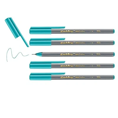 Abbildung von edding 55 Fineliner türkis 10 Stifte 0,3 mm Spitze Farbstift zum Schreiben, Malen, Unterstreichen, Illustrieren für Kinder und Erwachsene, Schule, Homeoffice, Büro