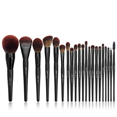 Abbildung von Jessup Pinselset Makeup Pinsel Brushes Set Schminkpinsel Kosmetikpinsel Augenpinsel Gesichtpinsel Lidschattenpinsel Synthetische Haare 21pcs Schwarz T271