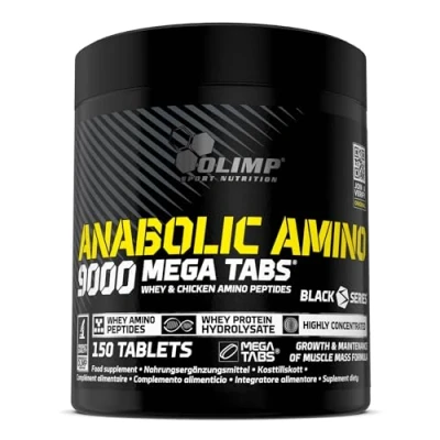Abbildung von Olimp Sport Nutrition Aminosäuren Komplex hochdosiert 150 Kapseln Anabolic Amino 9000 Mega Tabs