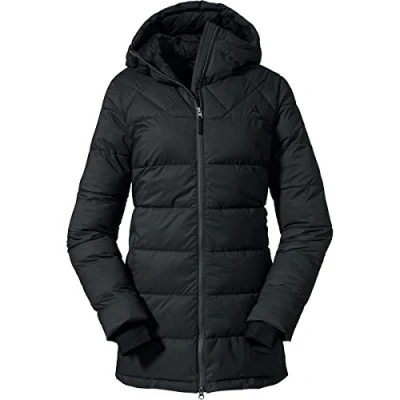 Abbildung von Schöffel Damen Insulated Parka Boston L, wasserabweisender, winddichter Parka, funktioneller und stylischer Wintermantel, black, 36