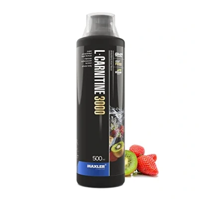 Abbildung von Maxler L Carnitine 3000 Erdbeere Kiwi 500ml Hochdosiertes Carnitin Liquid Vegane Nahrungsergänzuing 3000mg Wirksotff pro Portion 20 Portionen Inklusive Messbecher
