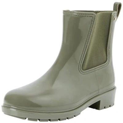 Abbildung von Tommy Hilfiger Damen Gummistiefel Flag Rainboot Rutschfest, Grün (Utility Olive), 39