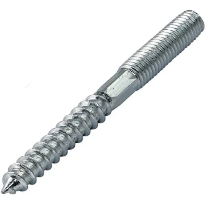 Abbildung von AERZETIX C44777 Satz von 10 schraube mit doppelgewinde stockschrauben stehbolzen für schraubstift metall holz oder ohne dübel Ø8x80mm aus verzinktem stahl farbe silber