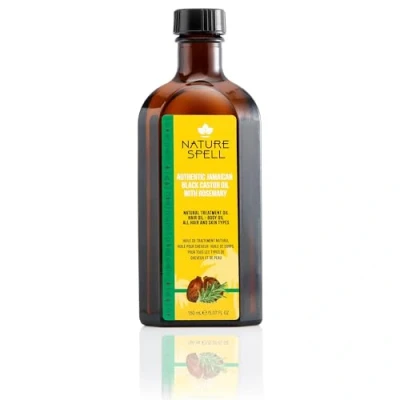 Abbildung von Nature Spell Jamaikanisches Rizinusöl mit Rosmarin für Haar &amp; Körper 150 ml, Natürliches Haarwachstum, Stärkt Haarwurzeln, gegen trockenes geschädigtes