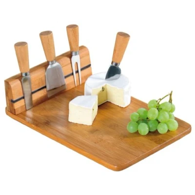 Abbildung von Kesper Käseschneidebrett mit Besteck, Material: Bambus, Edelstahl, Maße: 30 x 20 8 cm, Farbe: Weiß 58641 13