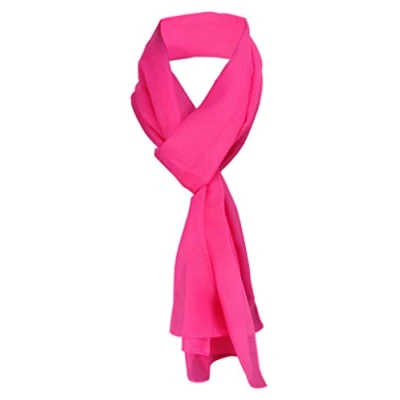 Abbildung von TigerTie Damen Chiffon Halstuch pink Uni Gr. 160 cm x 36 Schal