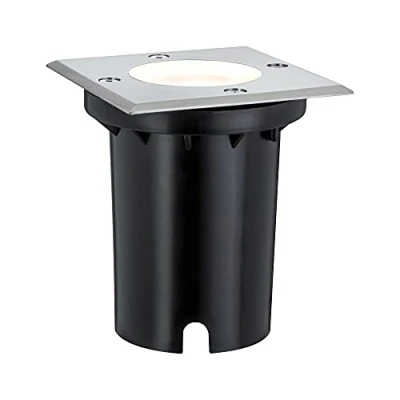 Abbildung von Paulmann 93993 Outdoor Special Bodeneinbauleuchte Set IP67 Eckig GU10 Warmweiß 3,5W LED Einbaustrahler Terassenbeleuchtung Bodeneinbaustrahler, Silber