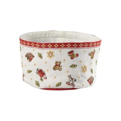 Abbildung von Villeroy &amp; Boch Toy&#039;s Delight Gobelin Brotkorb, Brottasche aus Baumwolle und Polyester, Maschinenwäsche bis 40 C geeignet, rot/bunt, 15 x 23 cm