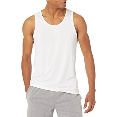 Abbildung von Amazon Essentials Herren Tech Stretch Tanktop, Weiß, XS