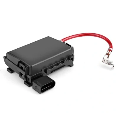 Abbildung von Auto Zusatzinstrumente Halter Sicherungshalter Kfz Mini Batterie Sicherung Box Terminal Autobatterie Sicherungskasten Für 4 Käfer 99 04 1J0937550A