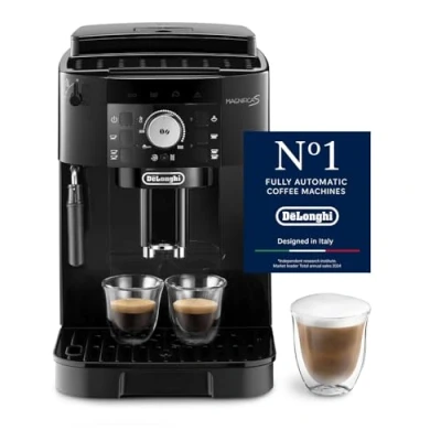 Abbildung von De&#039;Longhi Magnifica S ECAM11.112.B, Kaffeevollautomat mit Milchaufschäumdüse für Cappuccino, Espresso Direktwahltasten und Drehregler, 2 Tassen Funktion, Schwarz