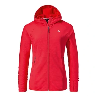 Abbildung von Schöffel Damen Fleece Hoody Style Cascata WMS, Fleecejacke mit Kapuze aus 2 Wege Stretch, wärmende Outdoorjacke Außentaschen, rosehip, 42