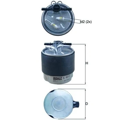 Abbildung von MAHLE ORIGINAL KL 440/41 Kraftstofffilter Leitungsfilter 10 10,0 NISSAN: Qashqai / Qashqai+2 I