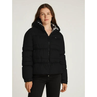 Abbildung von Tommy Jeans Quilt Rouch TAPE Jacket Winterjacke, Damen, Größe: Small, Black