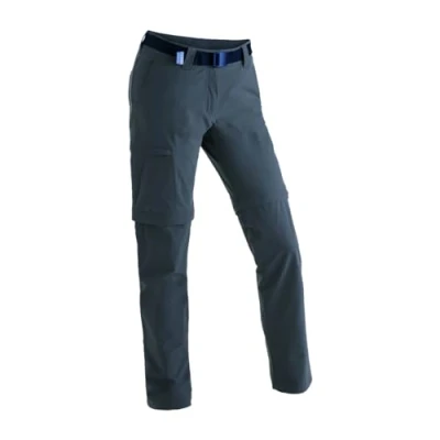 Abbildung von Maier Sports Inara Slim Zip, Damen Wanderhose, Wasserabweisende Hose für Trekking und Hiking, Enganliegender Schnitt, Zipp off Funktion, PFC frei, mSTRETCH pro 4 &amp; Dryprotec, Blau, 20 (W31/L29)