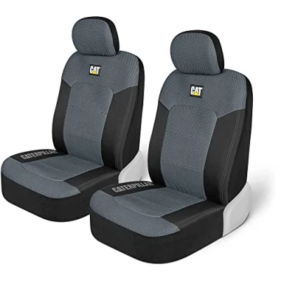 Abbildung von CAT® MeshFlex Autositzbezüge für Autos LKW und SUVs (2er Set) Grau Vordersitze Sitzschoner mit bequemer Netzrücken, Auto Innenraumbezüge, 12.13 x 10.98 6.14 inches