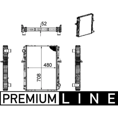 Abbildung von Kühler, Motorkühlung MAHLE CR 1170 000P
