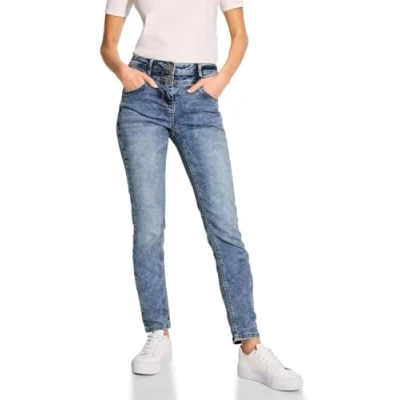 Abbildung von CECIL Damen B376017 Jeans Slim Fit, Authentic Used wash, 26W x 28L