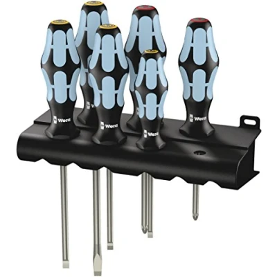 Abbildung von Wera 3334/6 Schraubendrehersatz, Edelstahl + Rack, 6 teilig, 05032060001