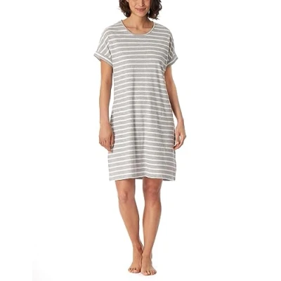 Abbildung von Schiesser Damen Nachtemd Kurzarm mit Taschen Nightwear Nachthemd, grau Melange, 36