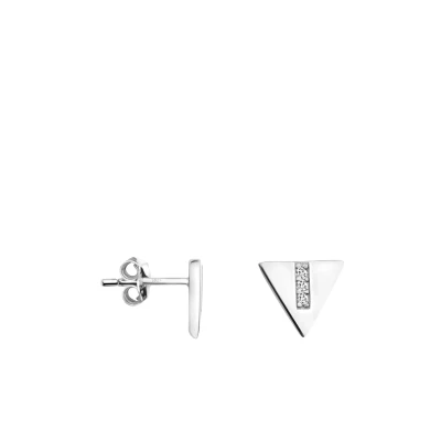 Abbildung von SOFIA MILANI Damen Ohrringe 925 Silber mit Zirkonia Steinen Dreieck Ohrstecker E1281