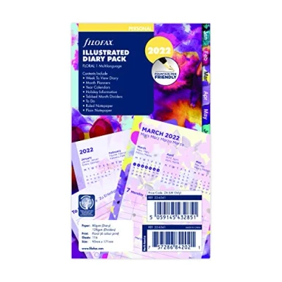 Abbildung von FILOFAX Personal Illustrated Diary Floral 1 Woche auf 2 Seiten (mehrsprachig) 2022