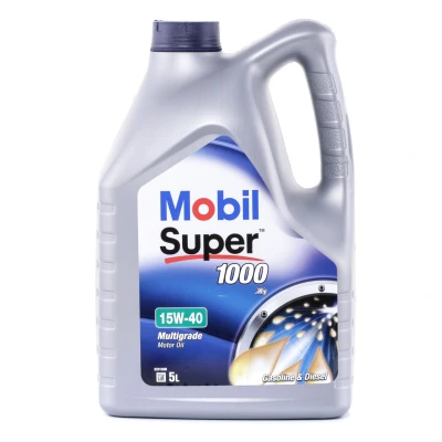 Abbildung von Mobil Super 1000 X1 15W 40 5l Motoröl 150867 VOLKSWAGEN: GOLF 1 Cabriolet, TOYOTA: RAV4 II Off Road, MERCEDES BENZ: W124 Saloon