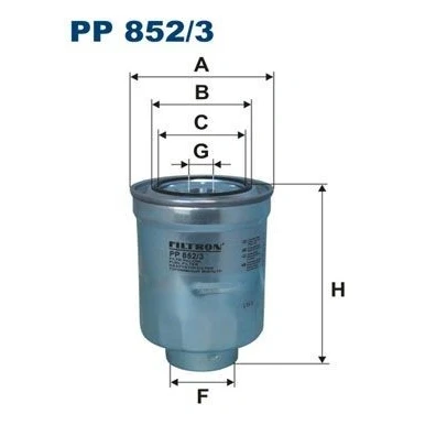 Abbildung von FILTRON PP 852/3 Kraftstofffilter Anschraubfilter MITSUBISHI: ASX Off Road, OUTLANDER 2 SUV, 3, CITROËN: C4 Aircross, PEUGEOT: 4008 Road