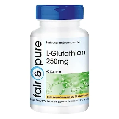 Abbildung von Fair &amp; Pure® L Glutathion 250mg 60 Kapseln vegan reduziert Antioxidans ohne Magnesiumstearat