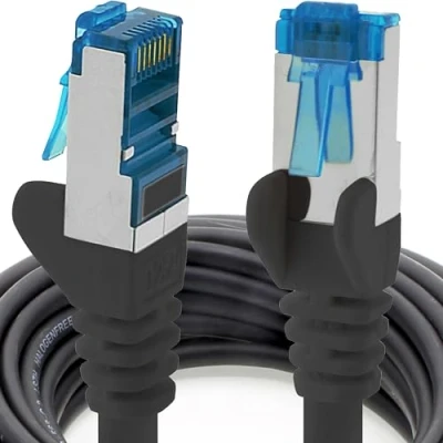 Abbildung von 10m CAT6a Netzwerkkabel schwarz 1 Stück CAT 6 A Patchkabel 10000 Mbit s SFTP PIMF 500 MHz kompatibel zu CAT5 CAT6 CAT7 DSL Internet Switch Router