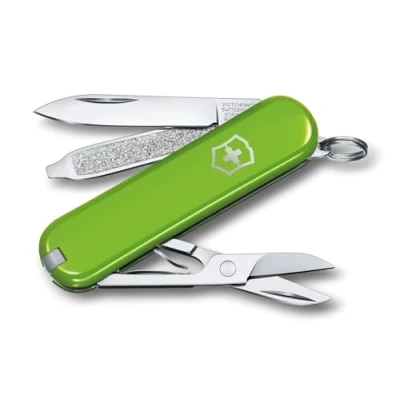 Abbildung von Victorinox Schweizer Taschenmesser, Klein, Classic SD, Multitool, Swiss Army Knife mit 7 Funktionen, Klinge, Nagelfeile, Schraubendreher